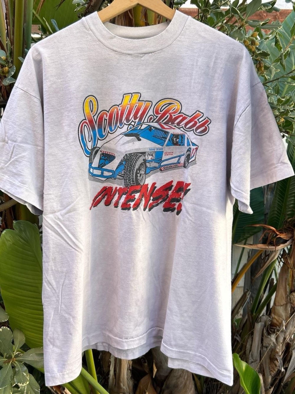 Vintage 90s Scotty Babb Racing T Shirt XL Dirt Track Race Car Tie Dye FOTL